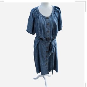 Lane Bryant Blue Denim Midi Dress